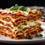 Lasanha mista ao molho de tomate