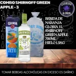 Smirnoff Apple + Jugo Gloria + Hielo