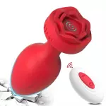 Plug anal en forma de rosa