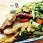 Chancho con CHAMPIÑONES y verduras