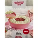 TORTA HELADA FRUTILLA CON CREMA