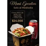 CHOW MEIN  de pollo + coca cola