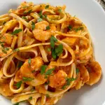 Pasta con camarones