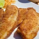 Pescado frito c frejoles