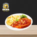 FILÉ DE FRANGO Á PARMEGIANA