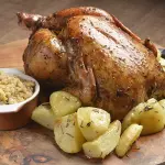Frango Assado Recheado Com Batata