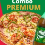 Pizza grande+ grátis um refrigerante Mate-couro 1 L