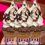 3 Cones de Churros com Sorvete