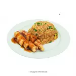Pollo enrollado + chaufa