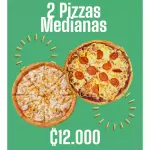 2 Pack Pizzas medianas 8 slices