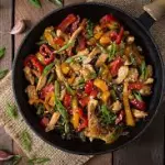 Wok de verduras y pollo