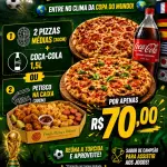2 PIZZAS MÉDIAS 30CM+COCA-COLA 1,5L