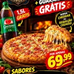 Pizza 8 Fatias+ Guaraná 1,5+ Borda