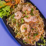 Fideo de arroz con camarones