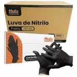 LUVA MEDIX NITRILO PRETA 100un