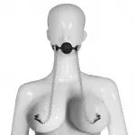 BREATHABLE BALL GAG WITH NIPPLE