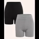 2 Shorts biker de cintura ancha *