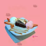 BROWNIE CON HELADO