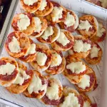 PIZZITAS DE JAMÓN Y QUESO