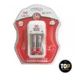 Carregador De Pilha Palito Mox Com 2 Pilhas