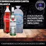 Bacardí Blanca700ml+Coca Cola+Hielo