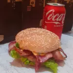 X bacon e coca lata 350ml