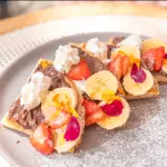 Waffles de yuca y Nutella