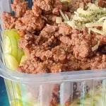 Espaguete de abobrinha com carne