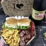 2 x-saladas + bat + cal + refri 1l