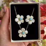 Set Flor de Nácar y Larimar