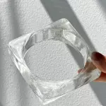 Pulsera cuadrada transparente
