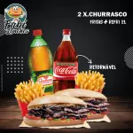 2 X.CHURRASCO + FRITAS + REFRI 2L