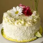 Torta keto de coco limón