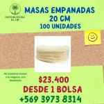 MASAS DE EMPANADAS 20 CM 100 UNIDADE
