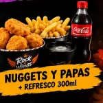 10 Nuggets & papas f. , bebida