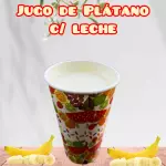Jugo de Plátano Con Leche