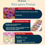 4 kit festa 40 peças sem recheio