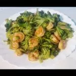 Camarón con Brócoli