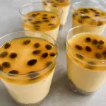 vasitos de cheesecake maracuya