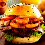 HAMBURGUESA MAR Y TIERRA