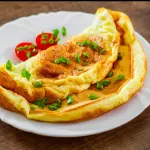 Omelete Presunto, queijo e Tomate