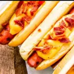 Hot dog cheese bacon