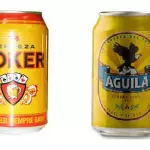 Cerveza Aguila y Poker en lata