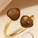 Anillo piedra cafe