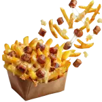 Salchipapa queso