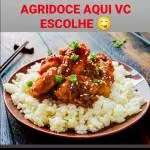 FRANGO E CAMARÃO AGRIDOCE+YAKIMESHI