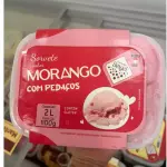 morango com pedaços