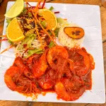 Camarones al coco