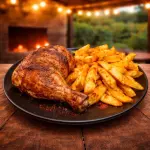 1/4 Pollo + Papas fritas