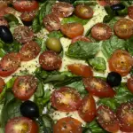 50. PIZZA DE ALBAHACA Y CHERRY